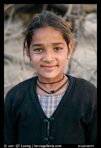 Young villager. Khajuraho, Madhya Pradesh, India (color)