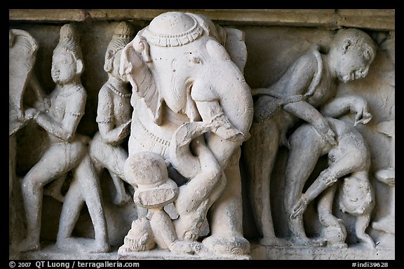Picture Photo Elephant And Mithuna Figures Lakshmana Temple 