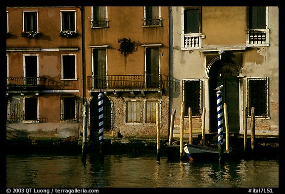 Facade along the Grand Canal. Venice, Veneto, Italy (color)