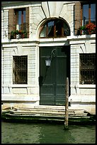 Doorway and steps on the Grand Canal. Venice, Veneto, Italy (color)