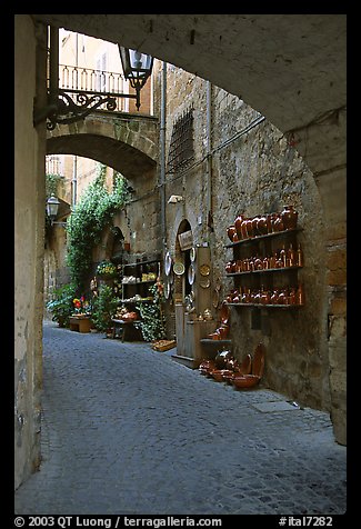 Old street and arches. Orvieto, Umbria (color)