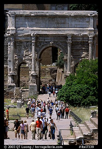 Arch of Septimus Severus, Roman Forum. Rome, Lazio, Italy (color)