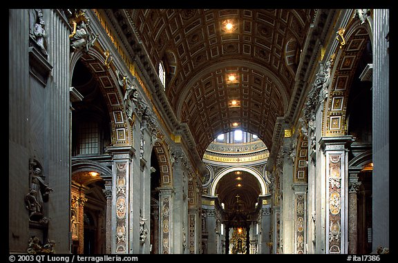 Interior of Basilica San Pietro. Vatican City