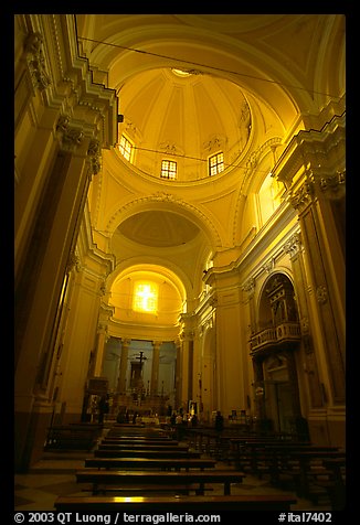 Interior of Chiesa di San Giorgio Maggiore. Naples, Campania, Italy (color)