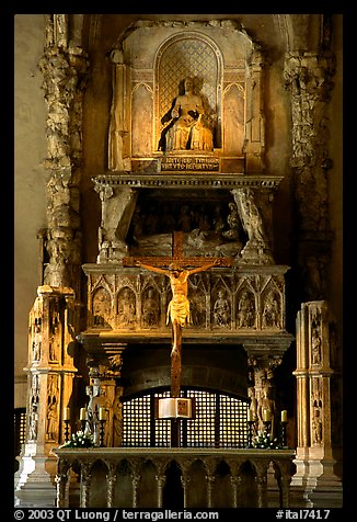 Altar inside a church. Naples, Campania, Italy (color)