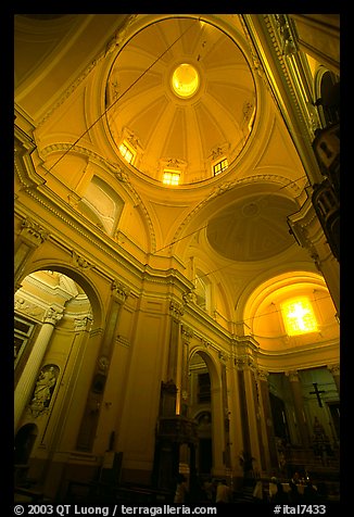 Interior of Chiesa di San Giorgio Maggiore. Naples, Campania, Italy (color)