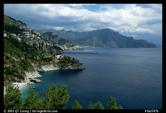 Steep coastline near Amalfi. Amalfi Coast, Campania, Italy (color)