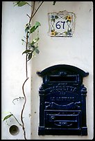 Mailbox and street number, Positano. Amalfi Coast, Campania, Italy (color)