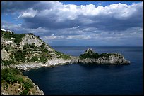 Rocky coastline. Amalfi Coast, Campania, Italy