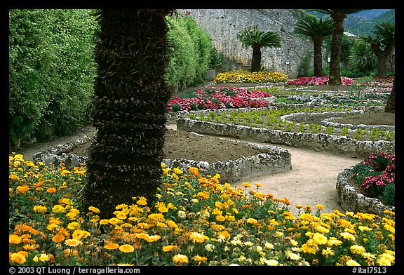 Gardens of Villa Rufulo, Ravello. Amalfi Coast, Campania, Italy