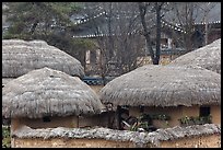 Straw roofing. Hahoe Folk Village, South Korea