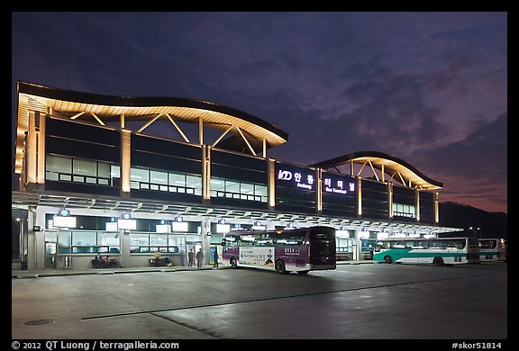 Bus terminal, Andong. South Korea (color)