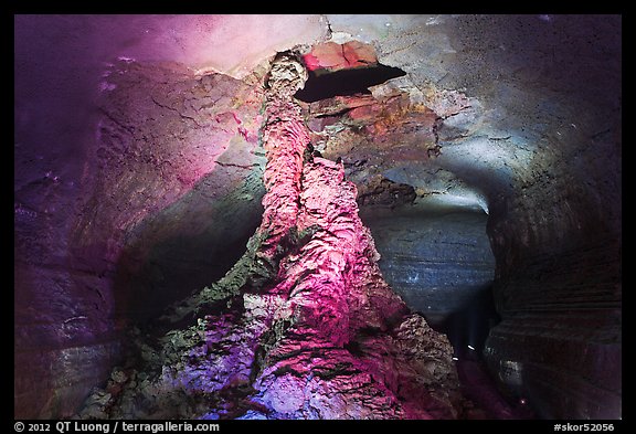 Lava pillar, Manjanggul. Jeju Island, South Korea (color)