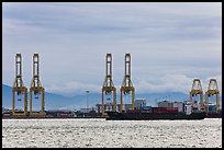 Port and container ship. George Town, Penang, Malaysia (color)