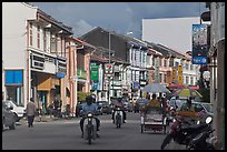 Lebuh Chulia Street, Chinatown. George Town, Penang, Malaysia ( color)