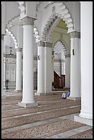 Interior, Masjid Kapitan Keling mosque. George Town, Penang, Malaysia (color)