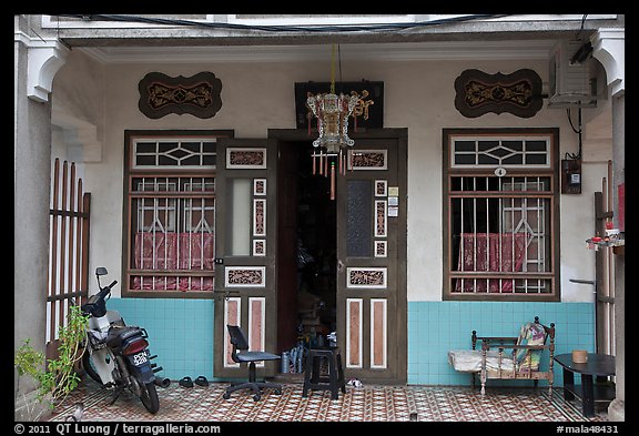 Townhouse entrance. George Town, Penang, Malaysia (color)
