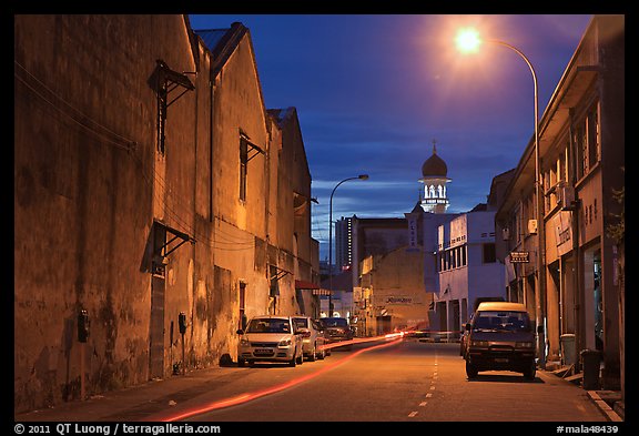 Street at night. George Town, Penang, Malaysia (color)
