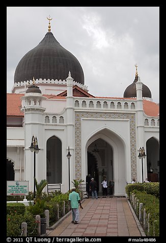 Front entrance, Masjid Kapitan Keling. George Town, Penang, Malaysia (color)
