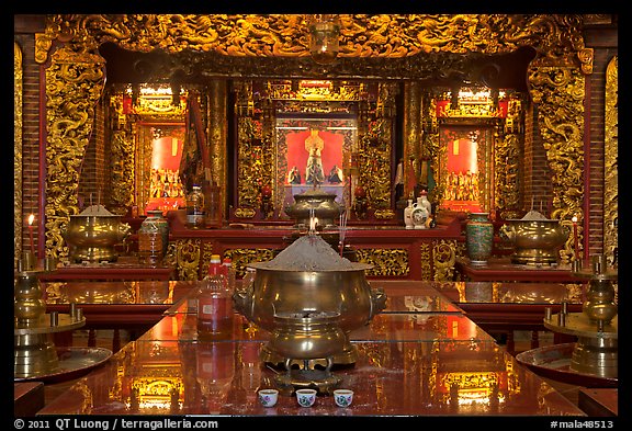Poh Hock Seah altar, Hock Tik Cheng Sin Temple. George Town, Penang, Malaysia (color)