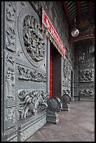 Stone courtyard, Hainan Temple. George Town, Penang, Malaysia (color)