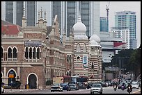 Museum and busy avenue, Merdeka Square. Kuala Lumpur, Malaysia ( color)