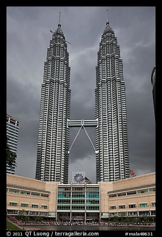 Kuala Lumpur City Center (KLCC) with Petronas Towers. Kuala Lumpur, Malaysia
