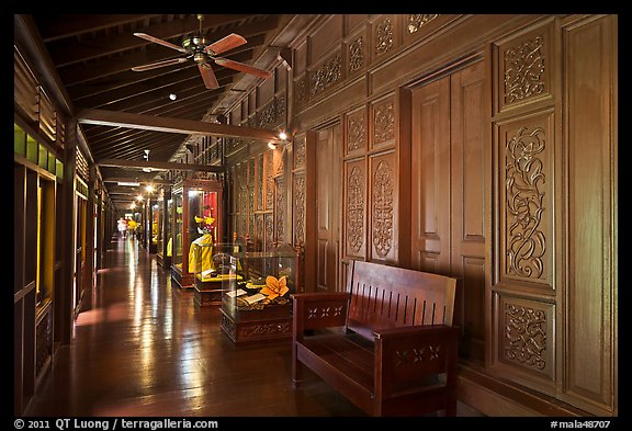 Corridor, sultanate palace. Malacca City, Malaysia