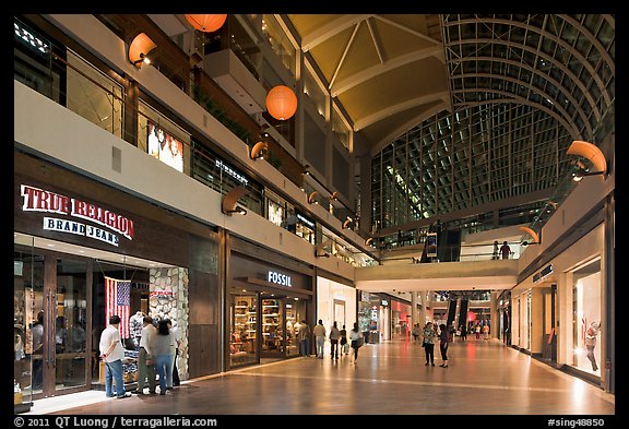 Stores in the Shoppes, Marina Bay Sands. Singapore (color)