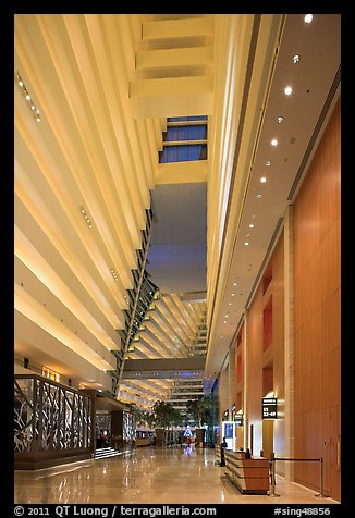 Main lobby, Marina Bay Sands hotel. Singapore (color)