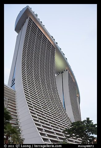 55-storey hotel towers, Marina Bay Sands hotel. Singapore (color)
