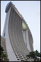 55-storey hotel towers, Marina Bay Sands hotel. Singapore (color)