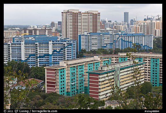 Appartment buildings from Mt Faber. Singapore