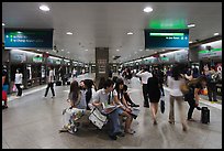 MRT subway train station. Singapore (color)