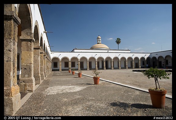 Main courtyard inside Hospicios de Cabanas. Guadalajara, Jalisco, Mexico