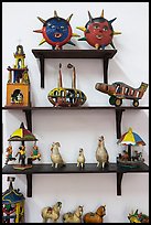 Ceramic pieces on display at the ceramic museum, Tlaquepaque. Jalisco, Mexico (color)
