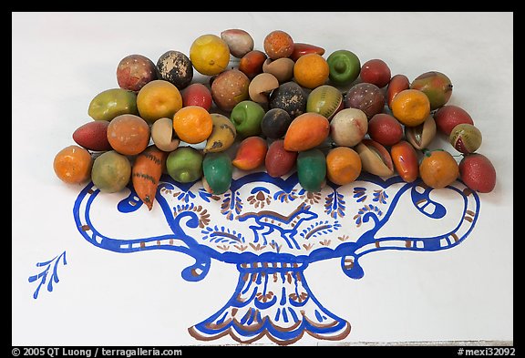 Ceramic fruits, museo regional de la ceramica de Jalisco, Tlaquepaque. Jalisco, Mexico