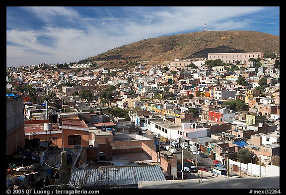 Panoramic view of the town. Zacatecas, Mexico (color)