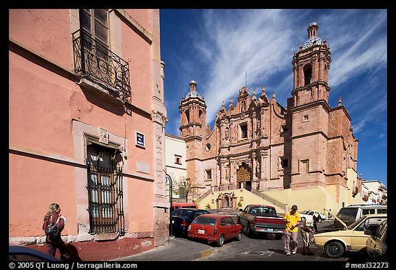 Santo Domingo Church, late morning. Zacatecas, Mexico (color)