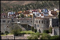 Castle and colorful houses. Guanajuato, Mexico