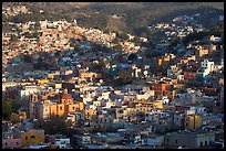 Church San Roque, and hills, early morning. Guanajuato, Mexico