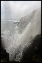 Marine geyser blowing up 100 feet, La Bufadora. Baja California, Mexico (color)