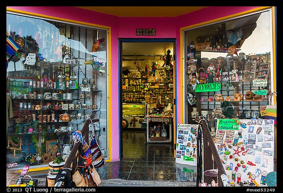 Souvenir shop, Ensenada. Baja California, Mexico (color)
