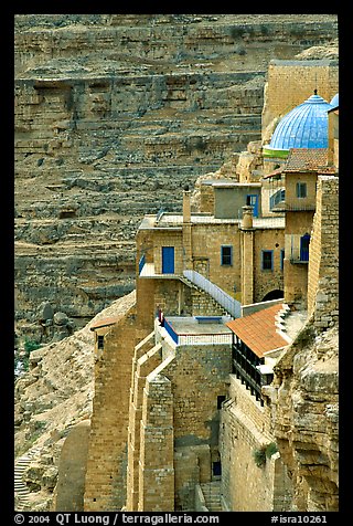 Blue dome of the Mar Saba Monastery. West Bank, Occupied Territories (Israel) (color)