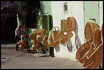 Hand-made baskets, Akko (Acre). Israel (color)