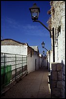 Alley with lanterns, Synagogue Quarter, Safed (Safad). Israel (color)