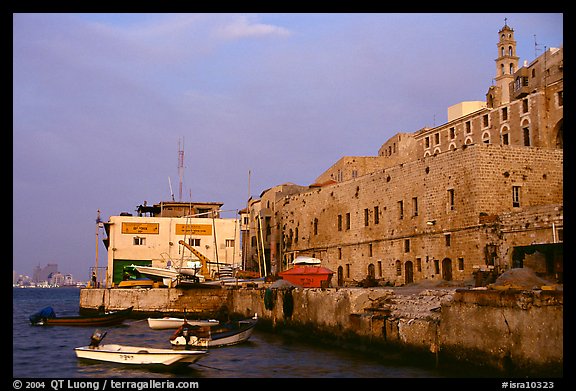 Waterfront along old city, Jaffa, Tel-Aviv. Israel