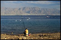 Fishing in the Red Sea, Eilat. Negev Desert, Israel