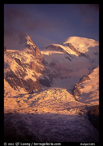 North Face of Mont-Blanc, France.  (color)