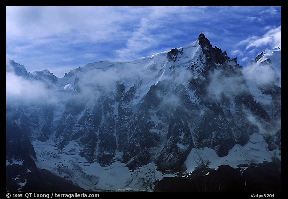 North Face of Aiguille du Midi, Mont-Blanc range. Alps, France (color)